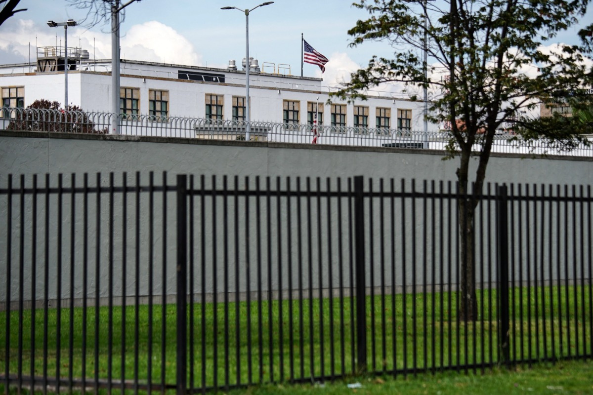 Picture for representation only. The US embassy in Bogota, Colombia on January 3, 2026, taken during a demonstration against the US operation in Venezuela that resulted in the capture of President Nicolas Maduro. Photo by SERGIO YATE / AFP