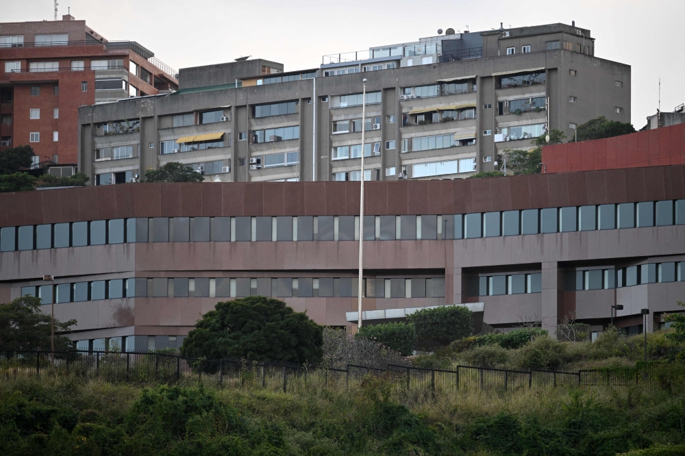 View of the US Embassy in Caracas taken on January 9, 2026, amid exploratory talks to restore diplomatic ties between the two countries. (Photo by Federico Parra / AFP)
 