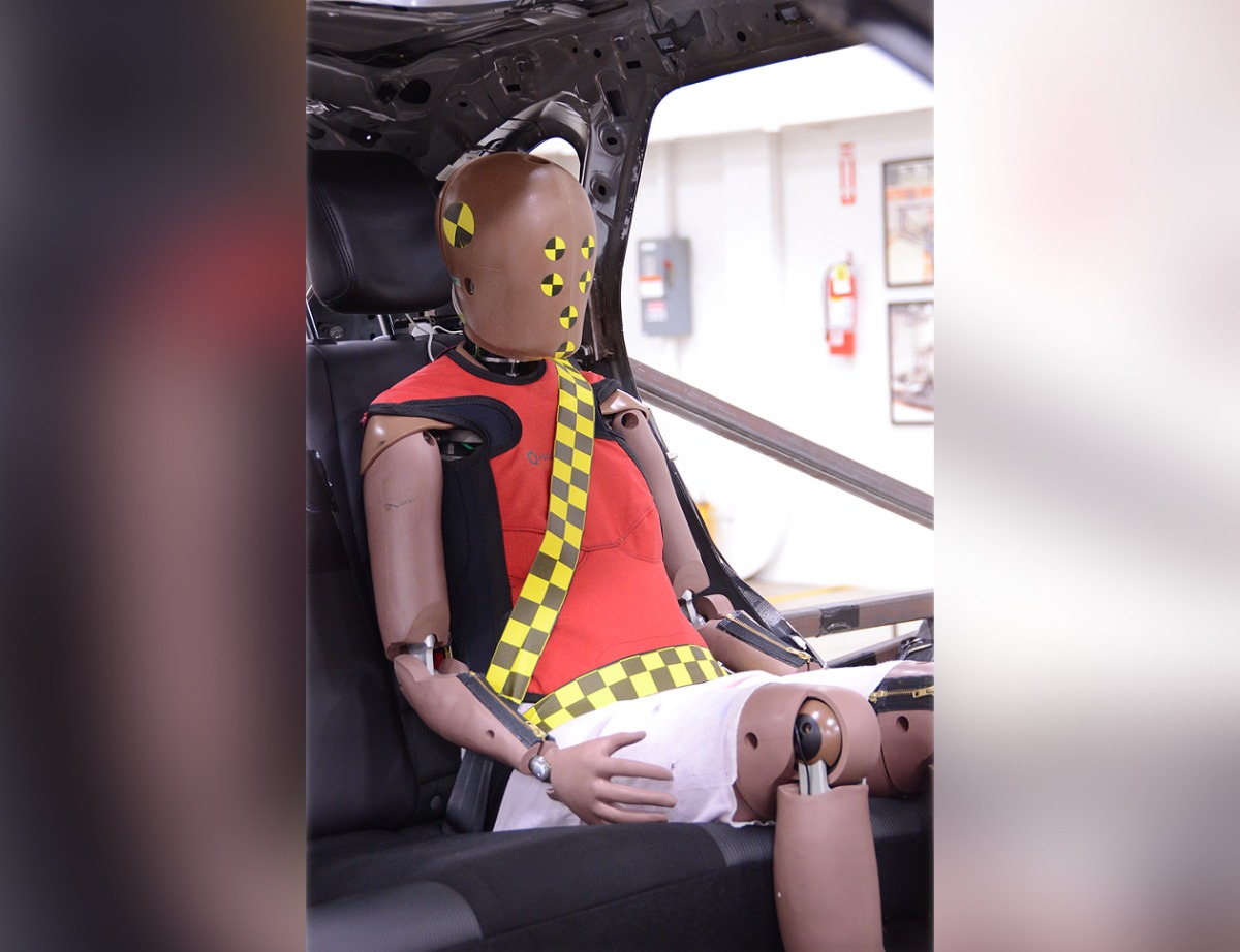 Federal officials unveiled THOR-05F, the first female-specific crash test dummy, in November. Photo credit: National Highway Traffic Safety Administration
