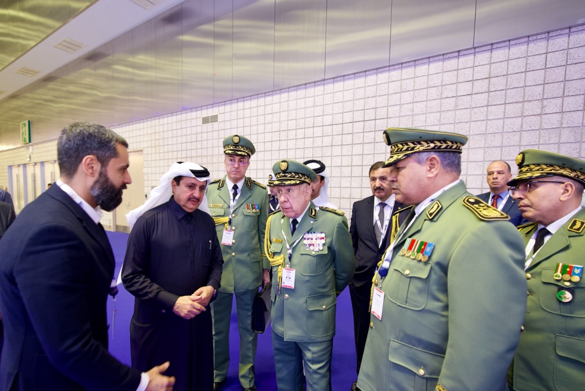 QC Chairman Sheikh Khalifa bin Jassim Al Thani with other officials at DIMDEX 2026.