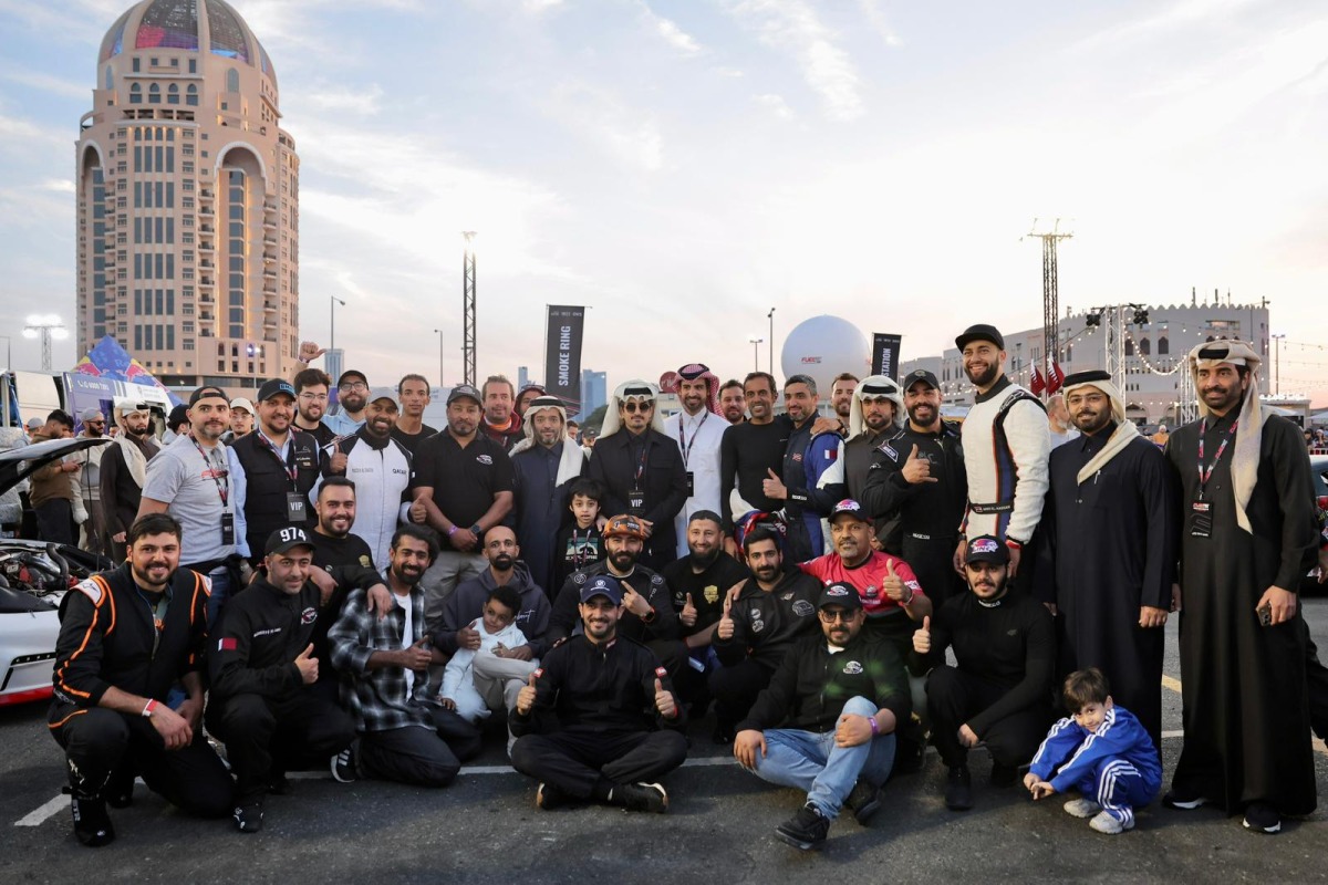 Chairman of Qatar Tourism H E Saad bin Ali Al Kharji with others at the event.