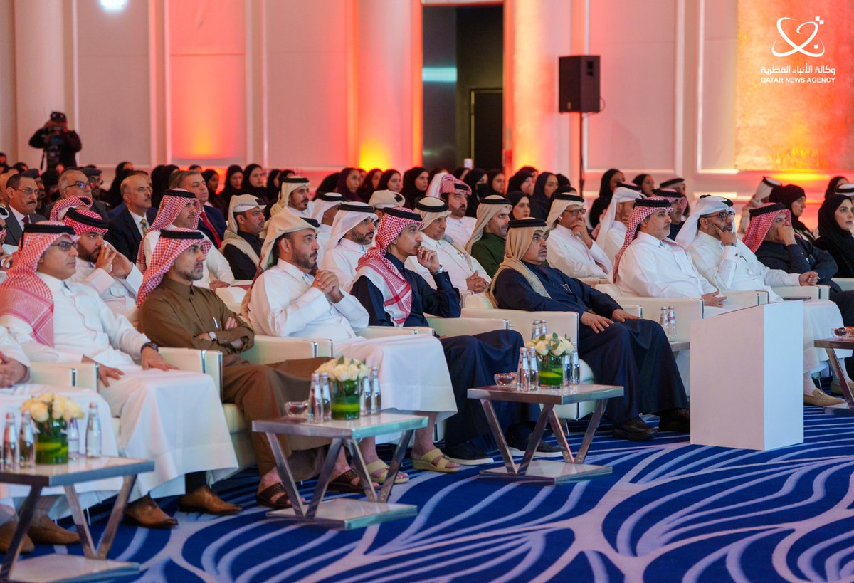 Minister of Finance, H E Ali bin Ahmed Al Kuwari and Chairman of the General Authority of Customs Ahmed bin Abdullah Al Jamal along with other dignitaries during the event.