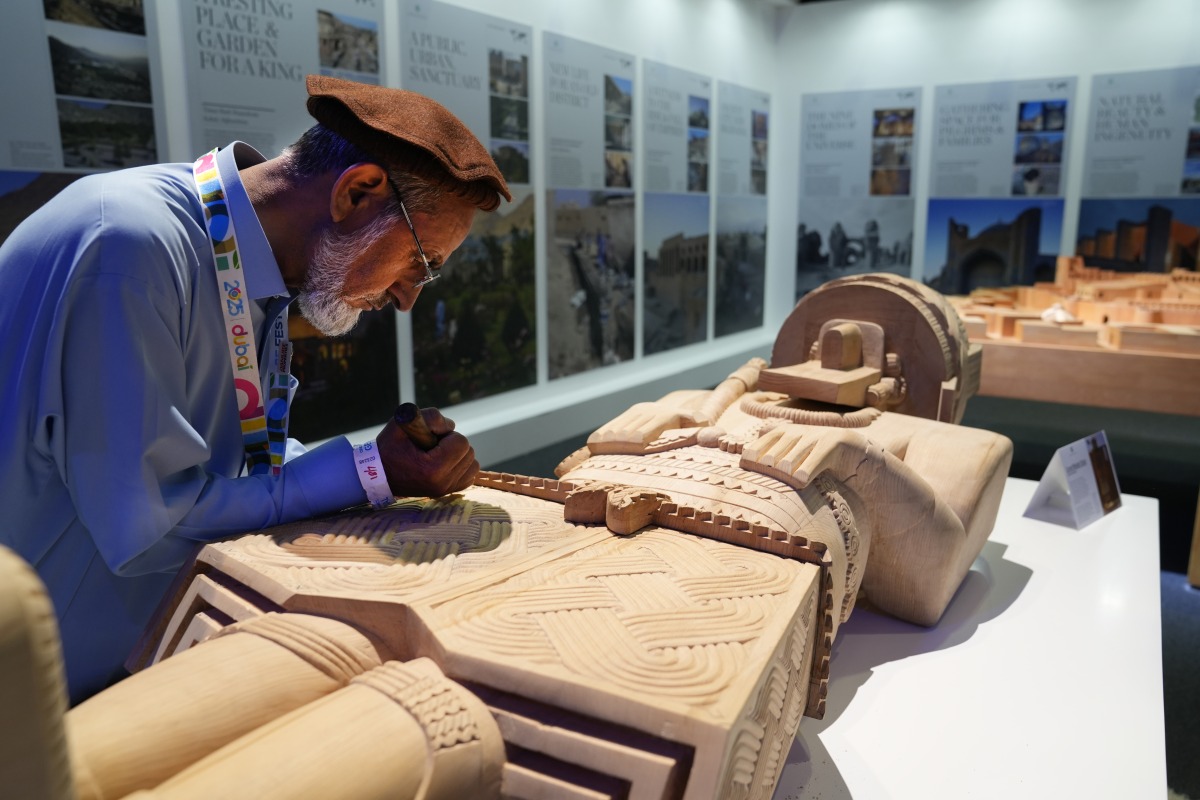 Image Credit: Live wood-carving event at the Global Encounters Festival in Dubai (2025). Image courtesy of Aga Khan Trust for Culture (AKTC)
