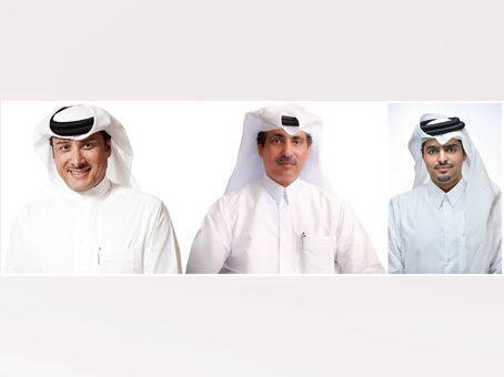 FROM LEFT: Chairman of Board of Directors at Vodafone Qatar Abdulla Nasser Al Misnad, Managing Director at Vodafone Qatar Rashid Fahad Al Naimi and Chief Executive Officer at Vodafone Qatar Sheikh Hamad Abdulla Al Thani.