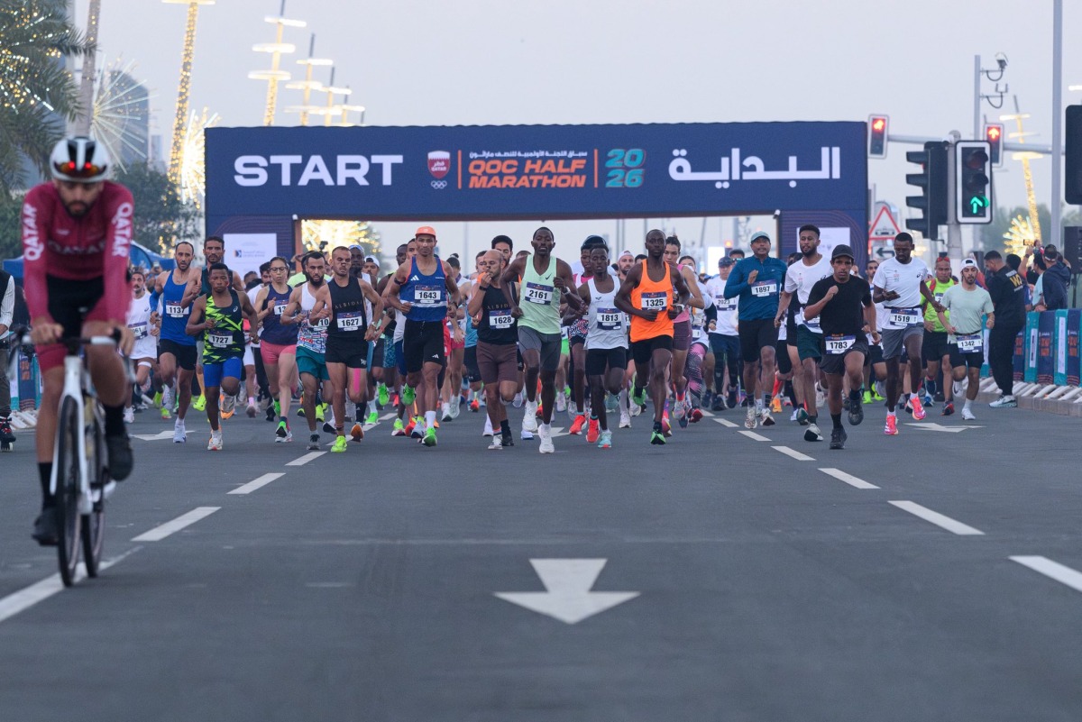 QOC Half Marathon 2026 gets underway at Lusail today, February 10, 2026. 
