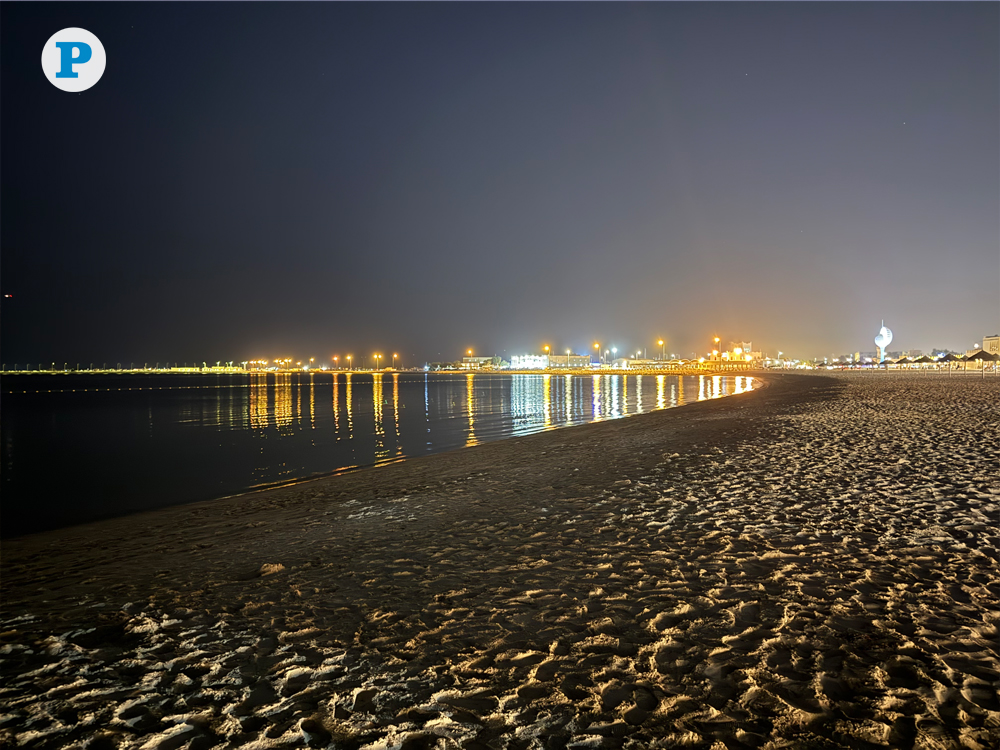 A night view of Al Wakra Port area, seen from Souq Al Wakra Family Beach on February 21, 2026. Photo by Vishnu Prasad KS / The Peninsula