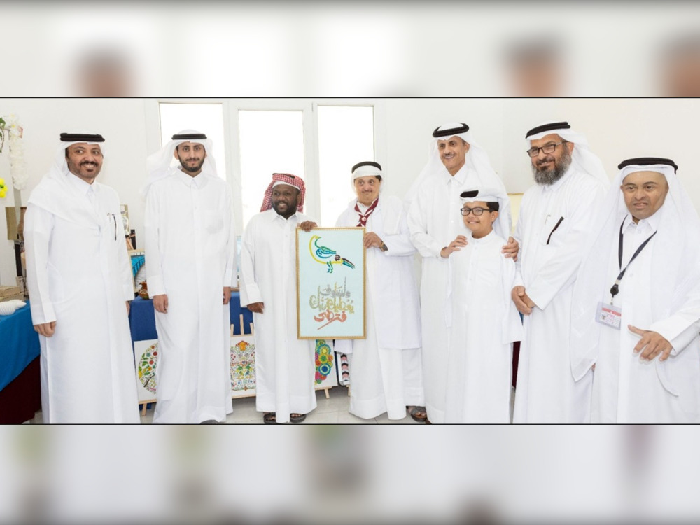 Vice Chairman of the Board of Directors of the Qatar Society for Rehabilitation of Special Needs H E Sheikh Dr. Khalid bin Thani bin Abdullah Al Thani during his visit to The Rehabilitation Center for Boys.
