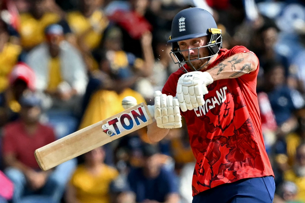 England's Phil Salt plays a shot during the 2026 ICC Men's T20 Cricket World Cup Super Eights match between Sri Lanka and England at Pallekele International Cricket Stadium in Kandy on February 22, 2026. (Photo by Ishara S. Kodikara / AFP)