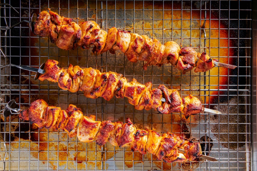 Chicken Tikka Kebabs. Photo by Rey Lopez/For The Washington Post; food styling by Carolyn Robb