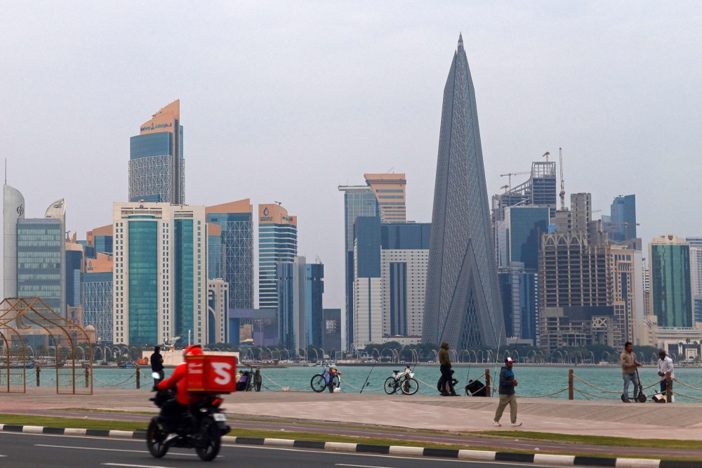 People visit the Corniche area of Doha on March 4, 2026. (Photo by Karim Jaafar / AFP)