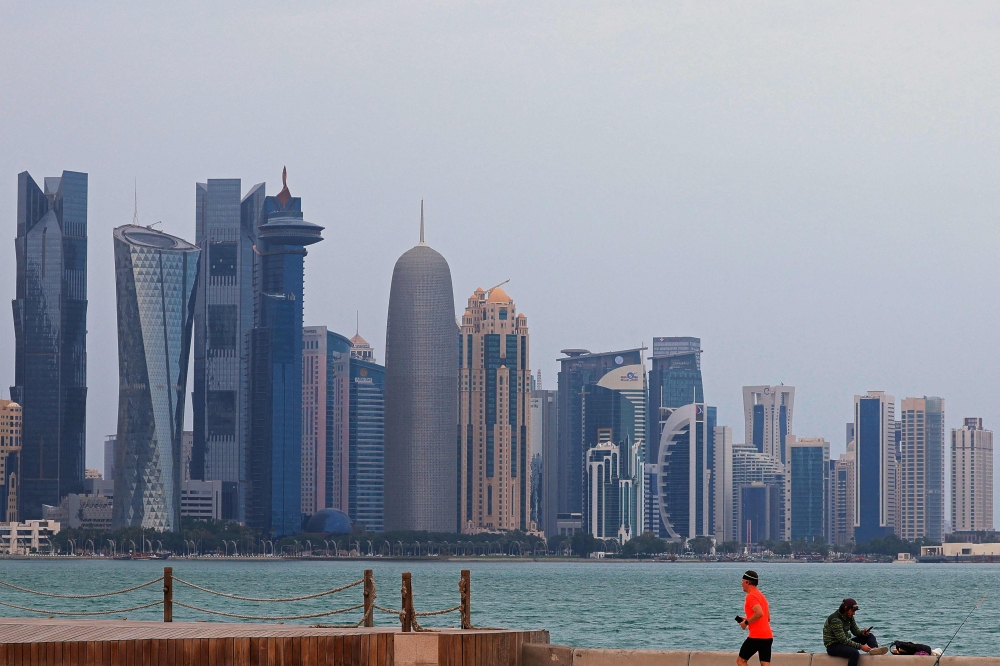 People visit the Corniche area of Doha on March 4, 2026. (Photo by Karim Jaafar / AFP)
