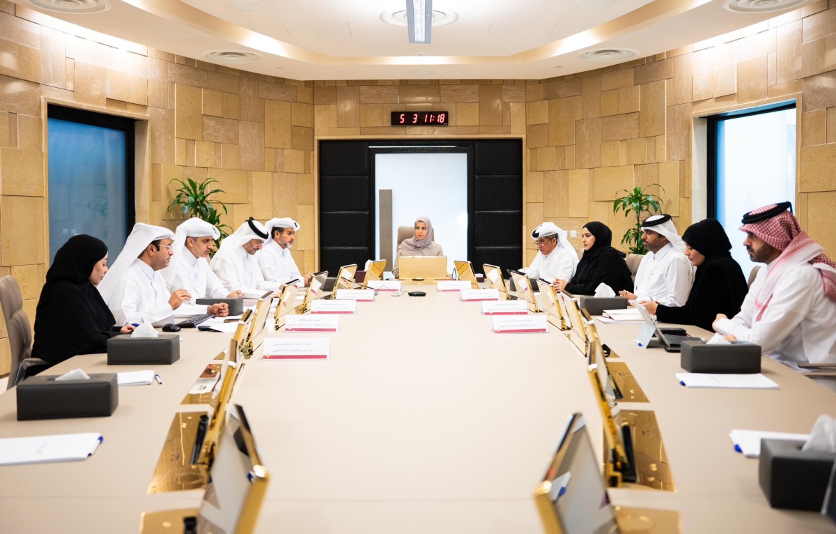 Minister of Education and Higher Education H E Lolwah bint Rashid Al Khater chairing the meeting.
