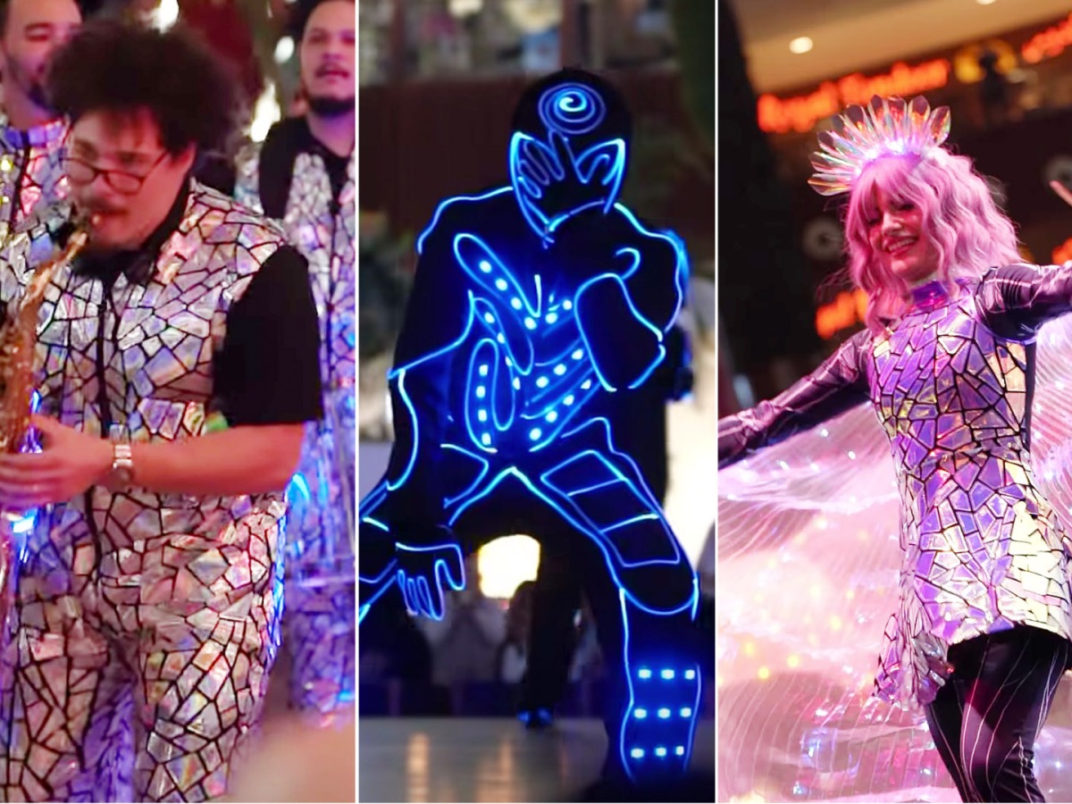 Eid celebrations inside a mall in Qatar.