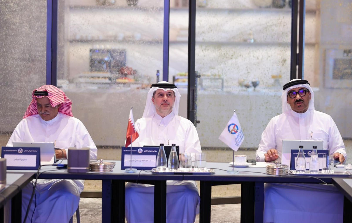President of the Qatar General Electricity & Water Corporation (Kahramaa) Eng. Abdullah bin Ali Al Theyab chairing the meeting.