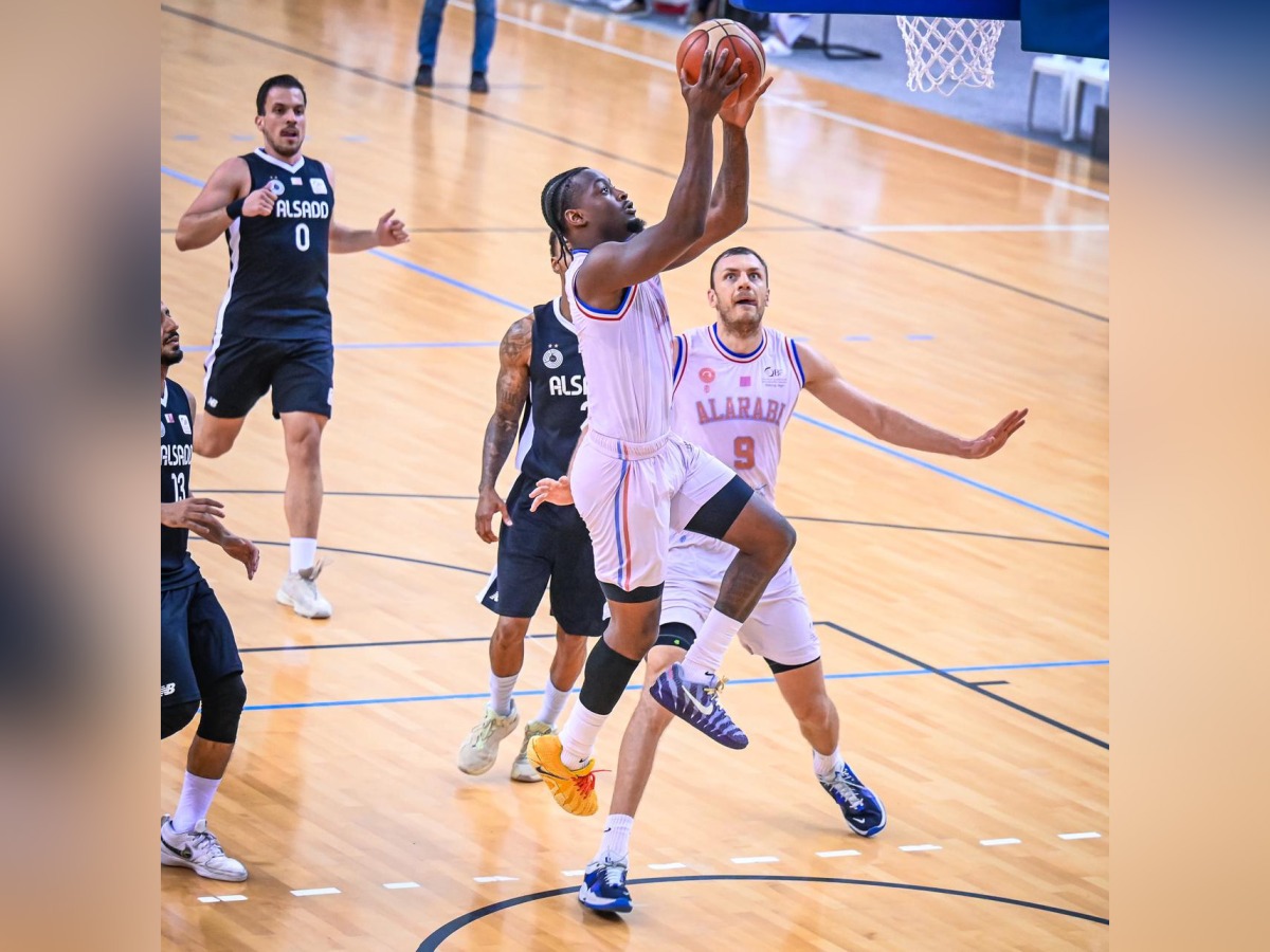 Action during the quarter-final between Al Arabi and Al Sadd.