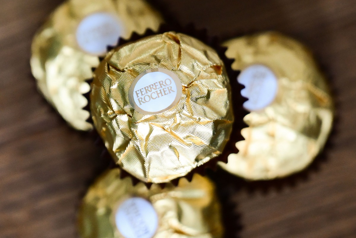 This illustration picture taken in Turin, Northwestern Italy, shows Ferrero Rocher chocolate candies from Italian company Ferrero on April 15, 2026. Photo by MARCO BERTORELLO / AFP