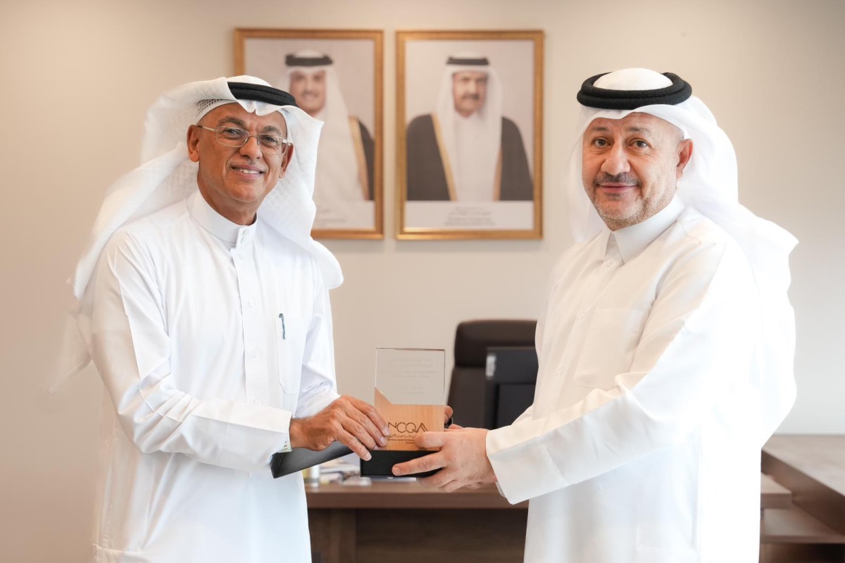 Professor Mazen Hasna and Dr. Tariq Al Sindi during a press conference.