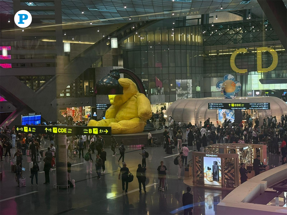 Passengers at Hamad International Airport on April 24. Photo by Mahmoud Elmazaty / The Peninsula.