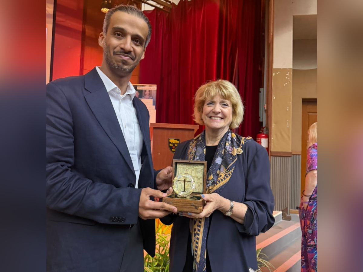 QCDC Executive Director Saad Abdulla Al-Kharji being honoured at the conference.