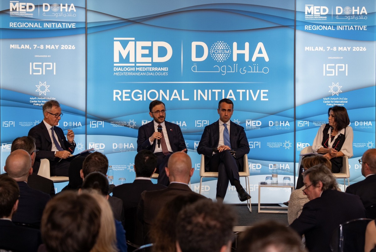 Advisor to the Prime Minister and Spokesperson for the Ministry of Foreign Affairs Dr Majed Mohammed Al Ansari speaking at a session in Milan 