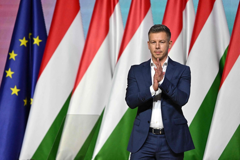 Peter Magyar will be officially sworn in as Prime Minister by the Hungarian parliament on May 9, 2026, just under a month after his landslide victory in the parliamentary elections against Viktor Orban. (Photo by Attila KISBENEDEK / AFP)