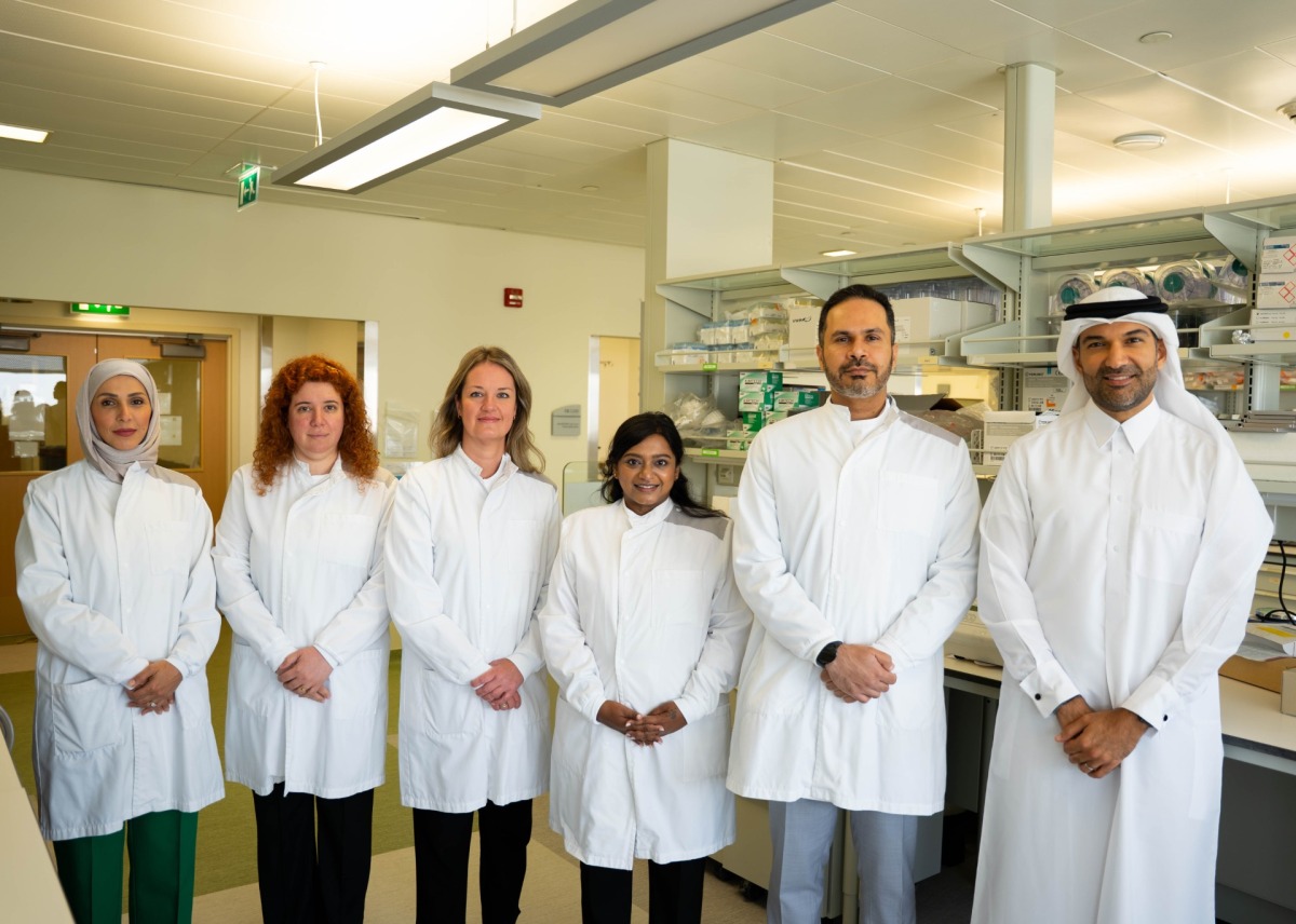 Chief Research Officer at Sidra Medicine, Prof. Khalid Fakhro, Lead Advanced Imaging Core at Sidra Medicine Dr. Abbirami Sathappan, and Director of Integrated Genomic Services at Sidra Medicine, Dr. Sara Tomei with other officials.