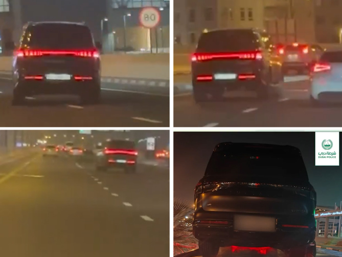 Screengrab of a video shared by the Dubai Police. 