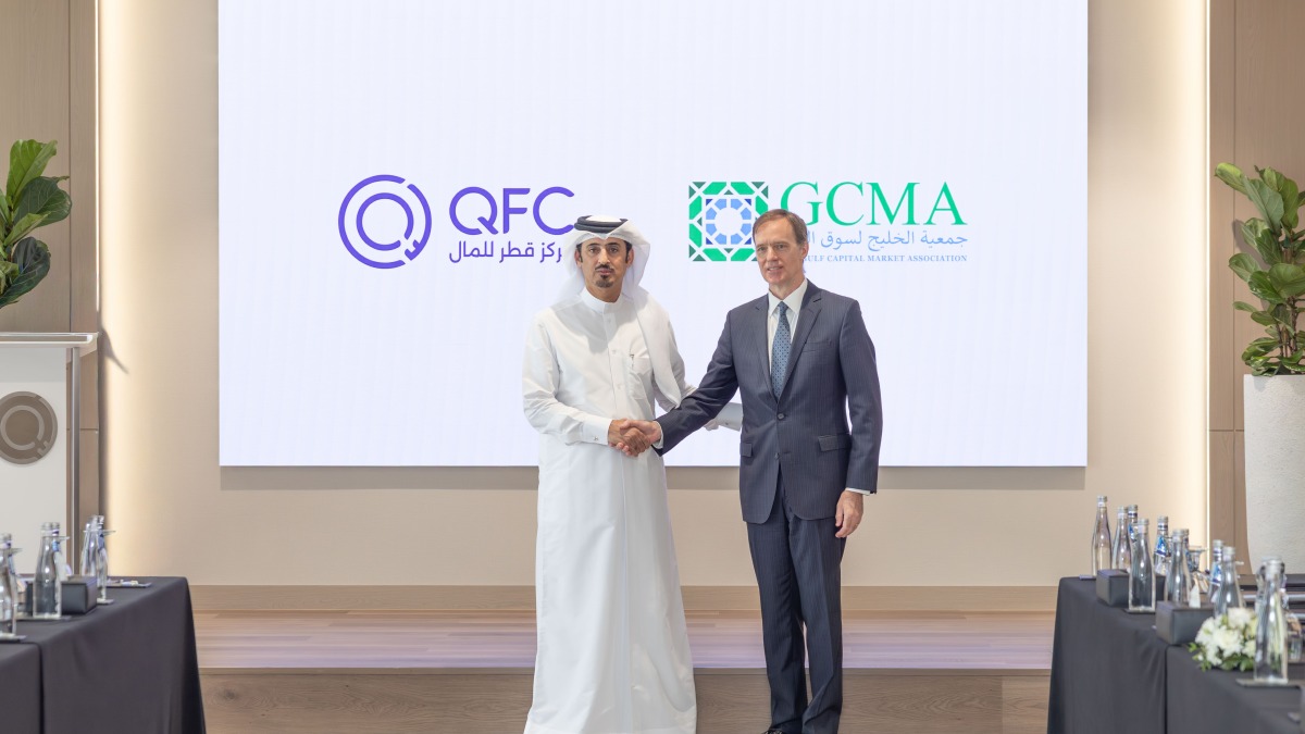 Chief Executive Officer of QFC Mansoor Rashid Al-Khater and GCMA President Michael Grifferty during the event.