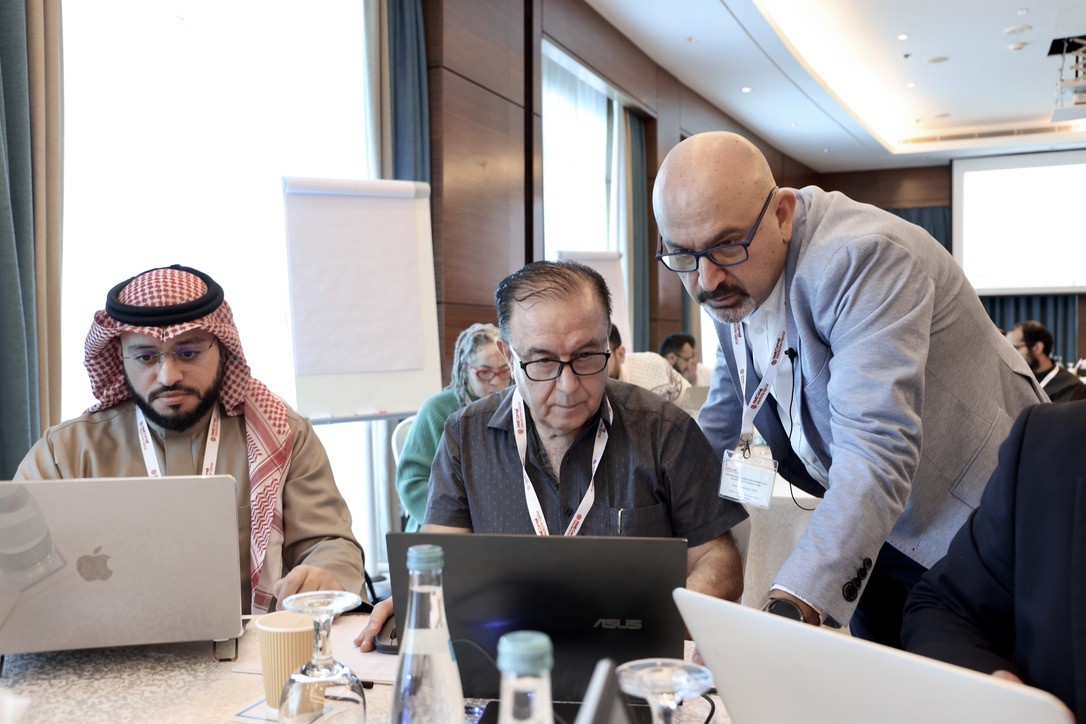 Dr. Ziyad Mahfoud with workshop participants.