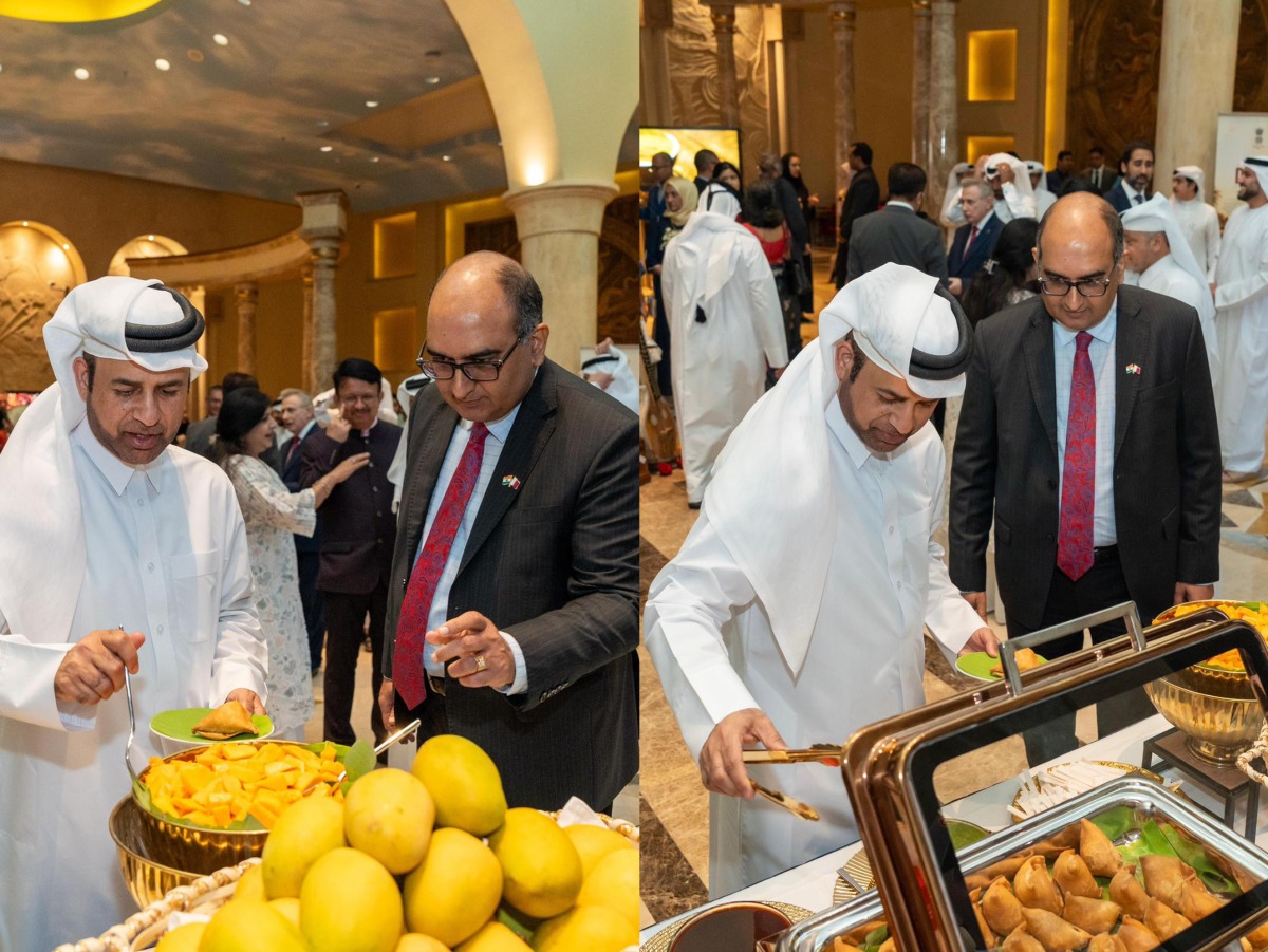 General Manager of Katara Cultural Village Foundation Professor Khalid bin Ibrahim Al-Sulaiti and Ambassador of India to Qatar H E Vipul during the event.