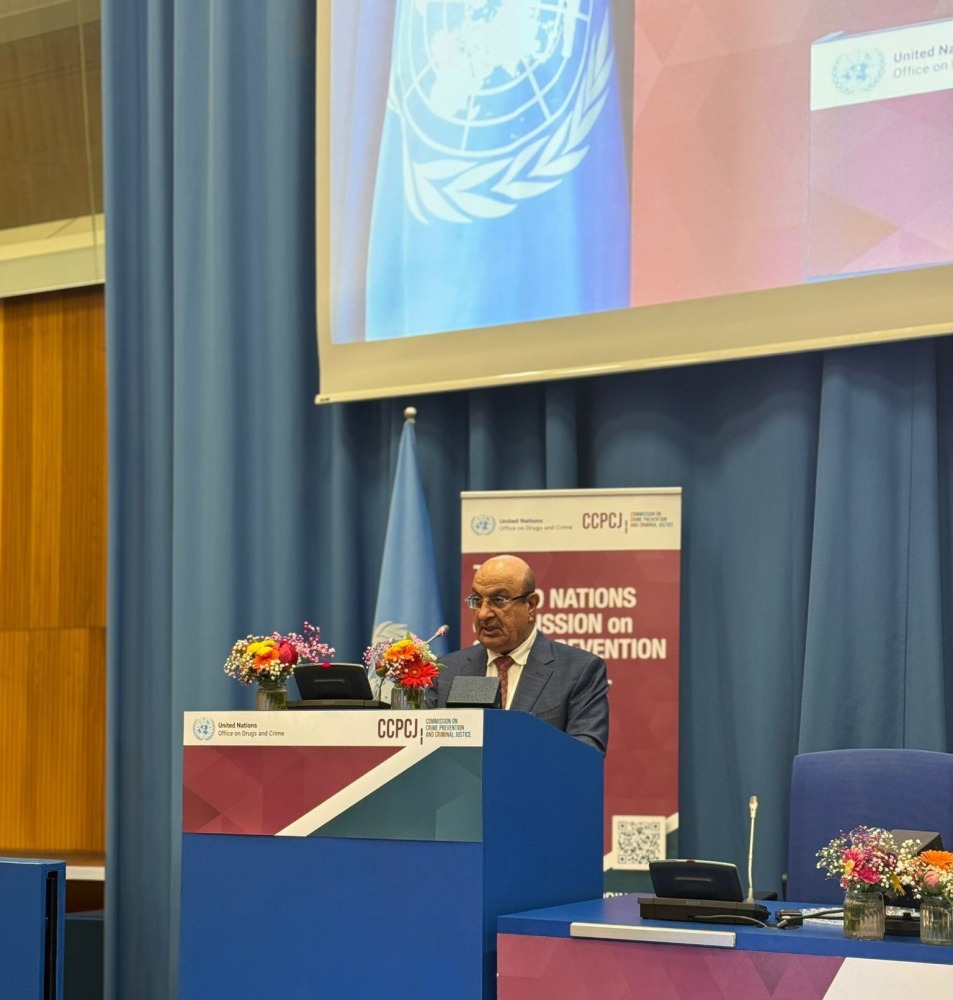 H E Legal Advisor to H E Minister of Interior, Maj. Gen. Dr. Abdullah Yousef Al Mal speaking during the event.