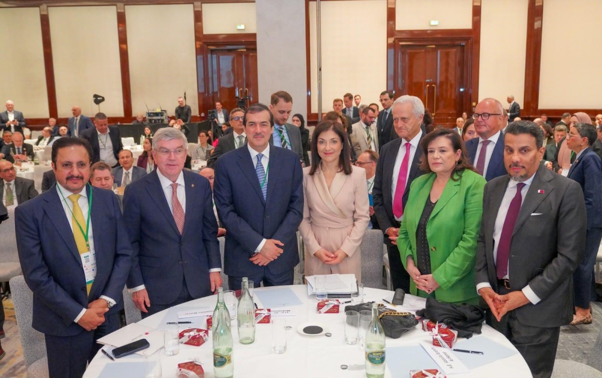 Minister of State for Foreign Trade Affairs H E Dr. Ahmad bin Mohammed Al-Sayed, Federal Minister for Economic Affairs and Energy of the Federal Republic of Germany H E Katherina Reiche with other officials during the forum.