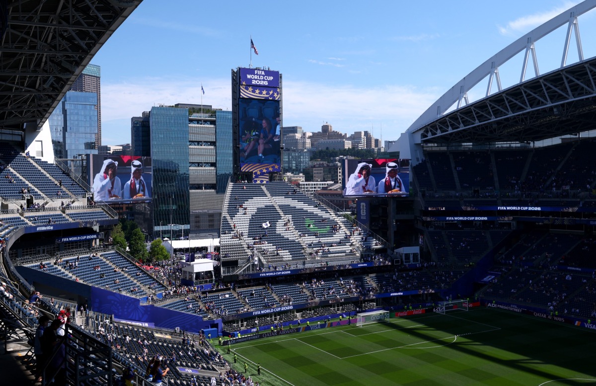 General view inside the stadium before the FIFA World Cup 2026 Group B match between Bosnia and Herzegovina and Qatar at Seattle Stadium on June 24, 2026 in Seattle, Washington. (Photo by Dean Mouhtaropoulos / GETTY IMAGES NORTH AMERICA / Getty Images via AFP)