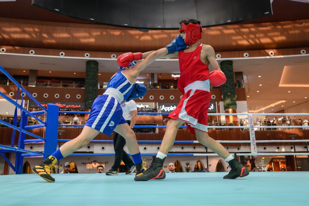 Action during the QOC Olympic Day Boxing Championship.