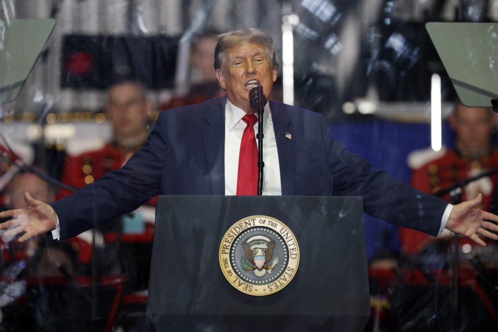 U.S. President Donald Trump speaks during a rally to kick off the Great American State Fair on the National Mall in Washington, DC. (Photo by Chip Somodevilla/Getty Images/AFP 