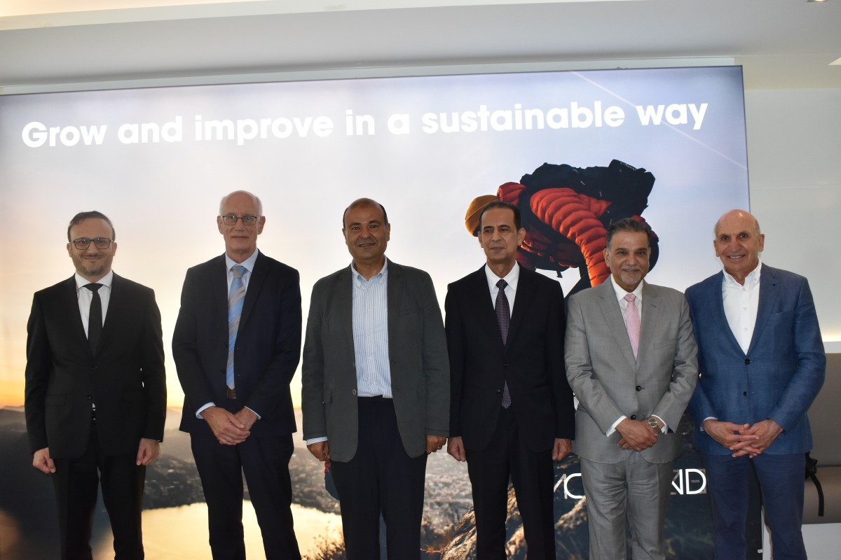 Board Member of QC, Chairman of the Food Security and Environment Committee, and Chairman of the Technology and Innovation Committee Mohamed bin Ahmed Al Obaidly with other officials during the meetings.