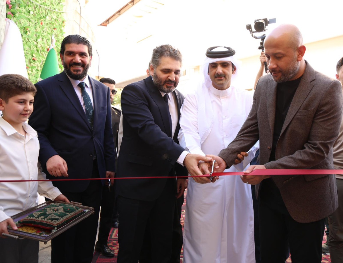 Minister of Culture H E Sheikh Abdulrahman bin Hamad Al-Thani and Minister of Culture of the Syrian Arab Republic Mohammad Yassin Saleh opening private folk heritage museum in the city of Jayroud in the Damascus countryside.