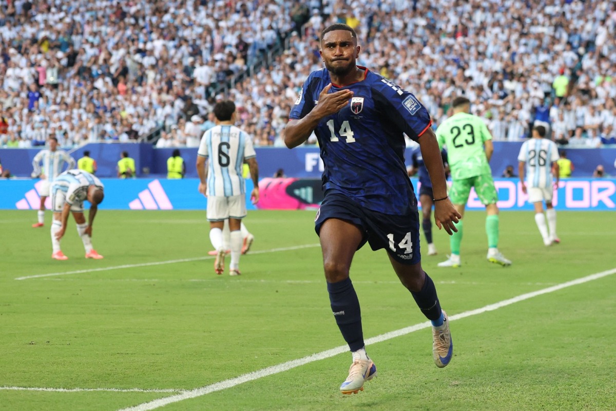 Cape Verde's midfielderDeroy Duarte celebrates scoring his team's first goal during the match against Argentina at the Miami Stadium in Miami Gardens on July 3, 2026. PIC: AFP