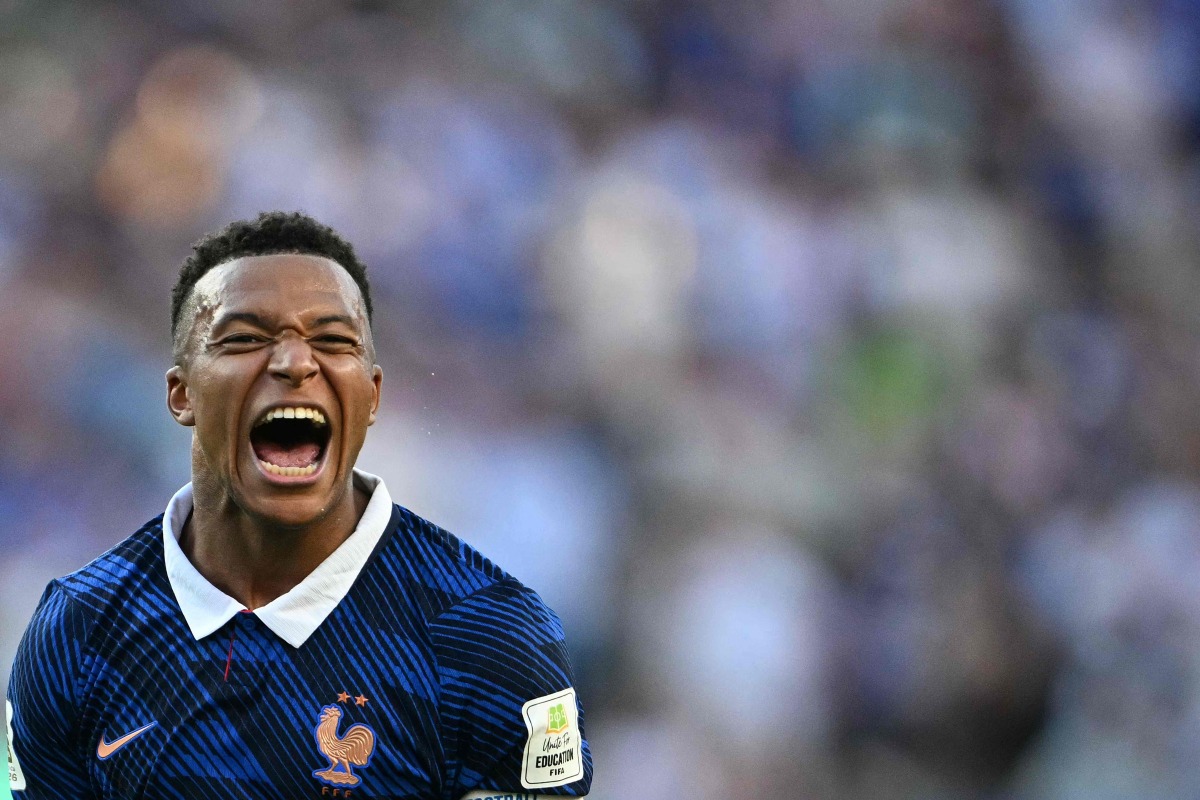 Kylian Mbappe #10 of France celebrates the team's 1-0 victory in the FIFA World Cup 2026 Round of 16 match between Paraguay and France at Philadelphia Stadium on July 04, 2026 in Philadelphia, Pennsylvania. (Photo by Buda Mendes / GETTY IMAGES NORTH AMERICA / Getty Images via AFP)