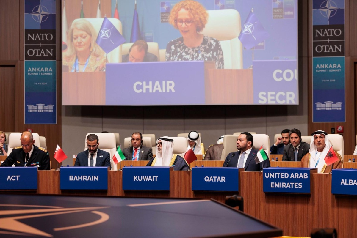 Minister of State at the Ministry of Foreign Affairs H E Dr. Mohammed bin Abdulaziz Al Khulaifi participating in the ministerial meeting of the Istanbul Cooperation Initiative and NATO member states. 
