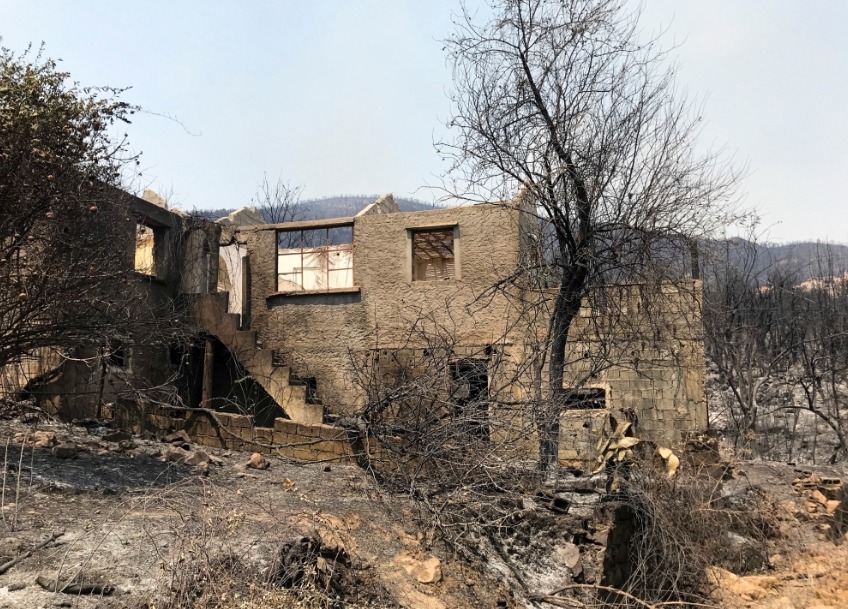 File photo of damage from wildfires in the Algerian region of Tizi Ouzou. Reuters.