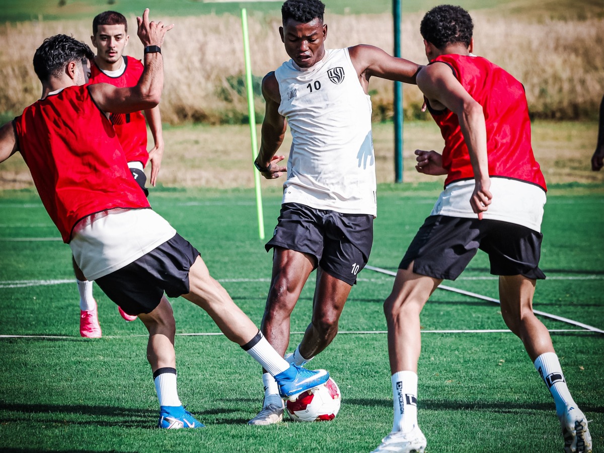 Al Wakrah players during a training session.