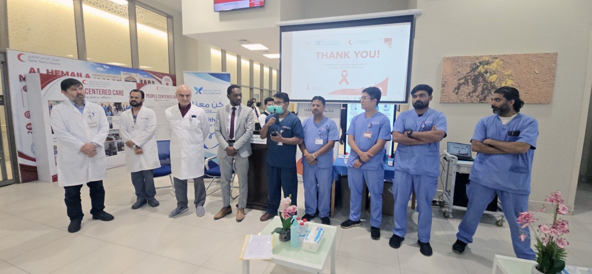 Officials and participants during the awareness campaign.