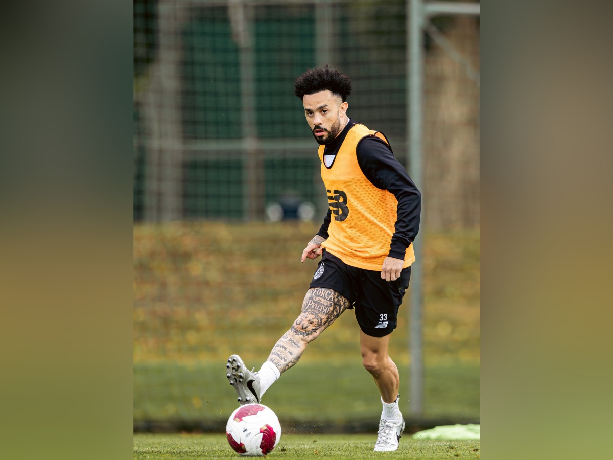 Claudinho in action during Al Sadd's pre-season training camp in Austria.