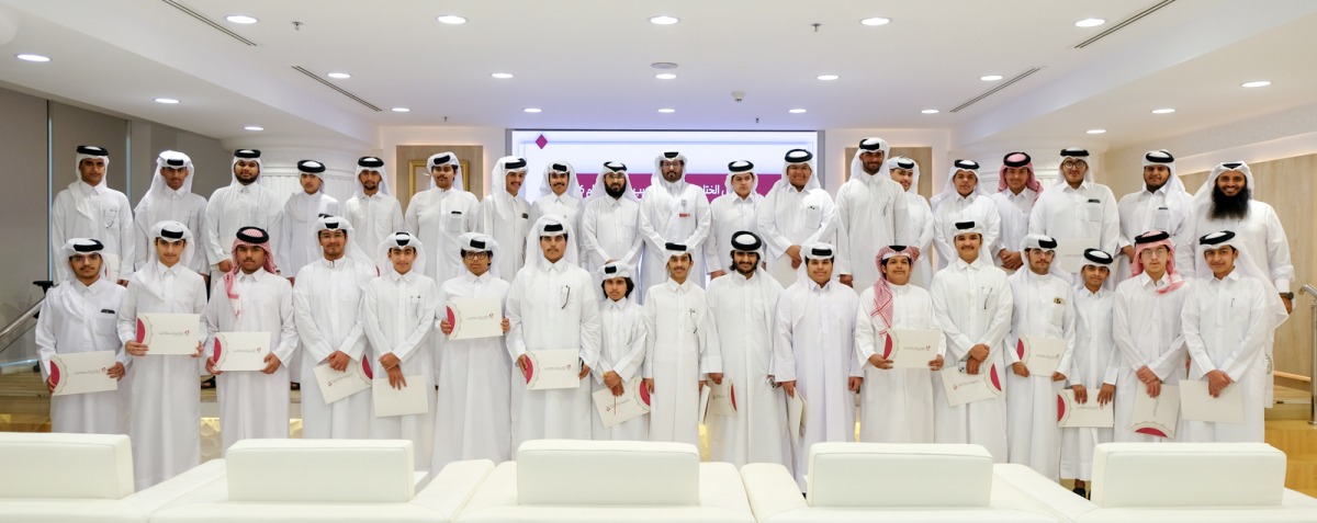 Officials and participants during the closing ceremony.