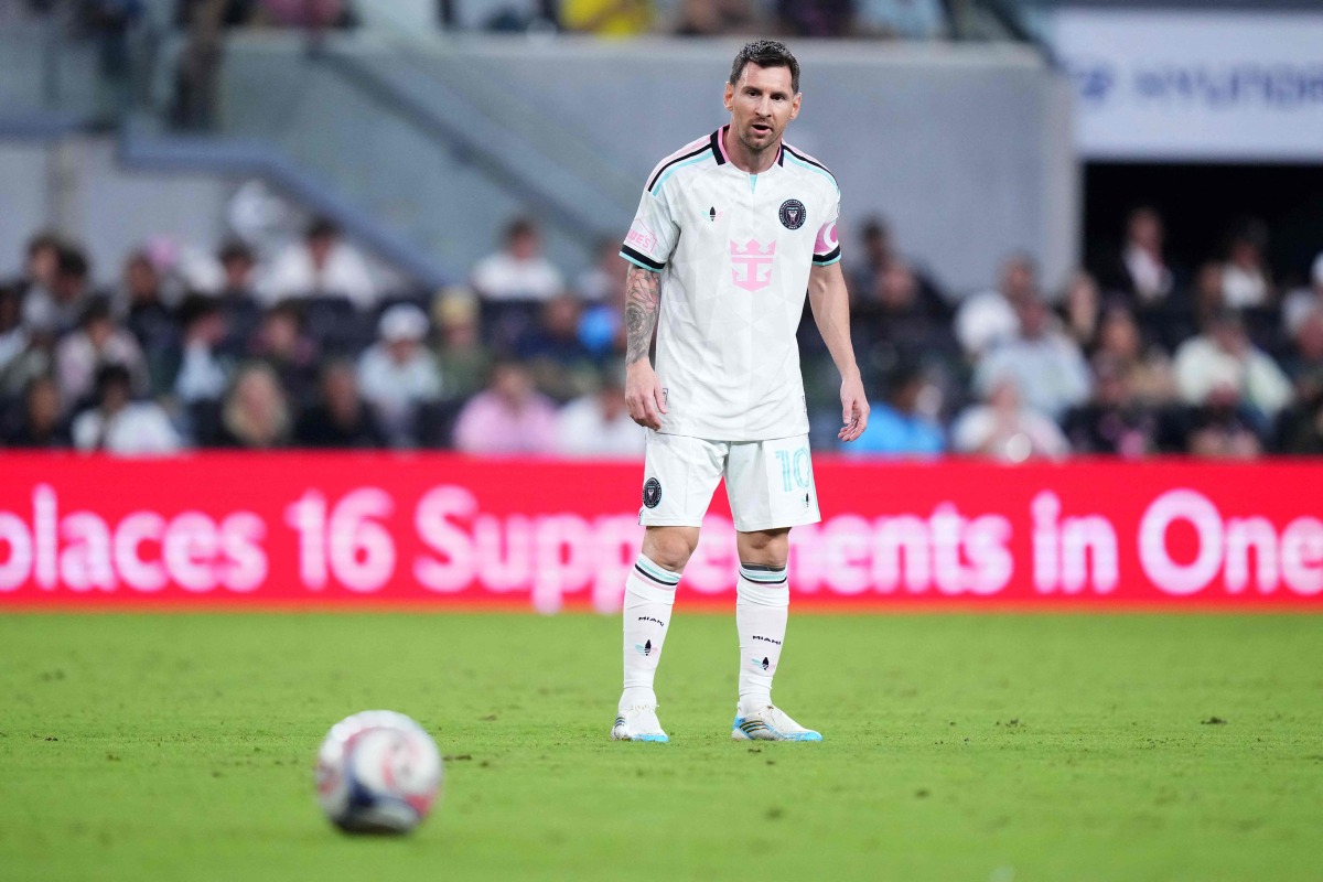 Lionel Messi #10 of Inter Miami CF looks on during the MLS match between Inter Miami CF and Columbus Crew at Nu Stadium on August 01, 2026 in Miami, Florida. Rich Storry/Getty Images/AFP