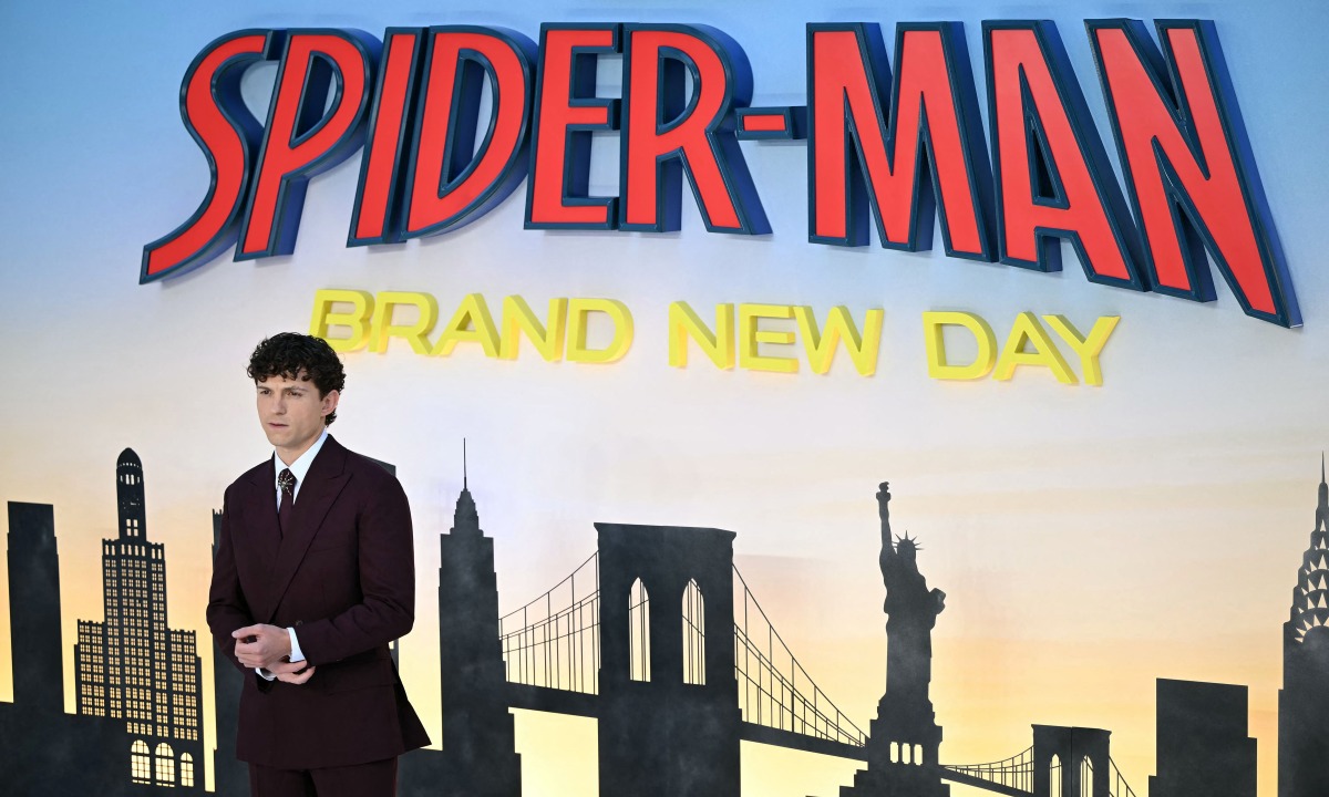 British actor Tom Holland poses on the red carpet upon arrival to attend the UK premiere for 'Spider-Man: Brand New Day UK' at the Odeon Luxe Leicester Square in central London on July 29, 2026. (Photo by JUSTIN TALLIS / AFP)