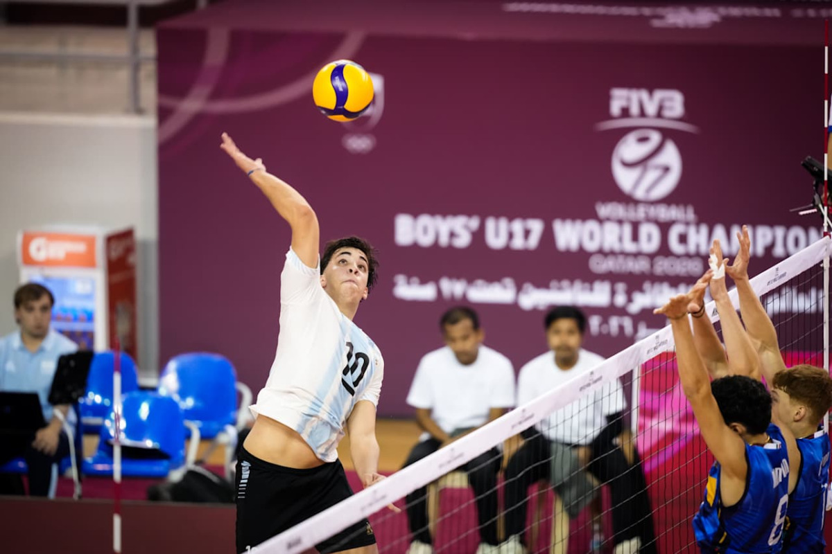 Action during the match between Argentina and Italy.