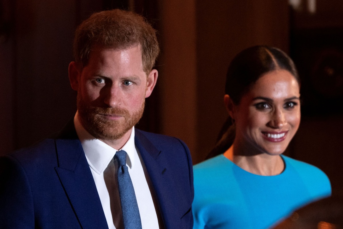 Britain's Prince Harry, Duke of Sussex (L), and Meghan, Duchess of Sussex leave after attending the Endeavour Fund Awards at Mansion House in London on March 5, 2020. Photo by JUSTIN TALLIS / AFP