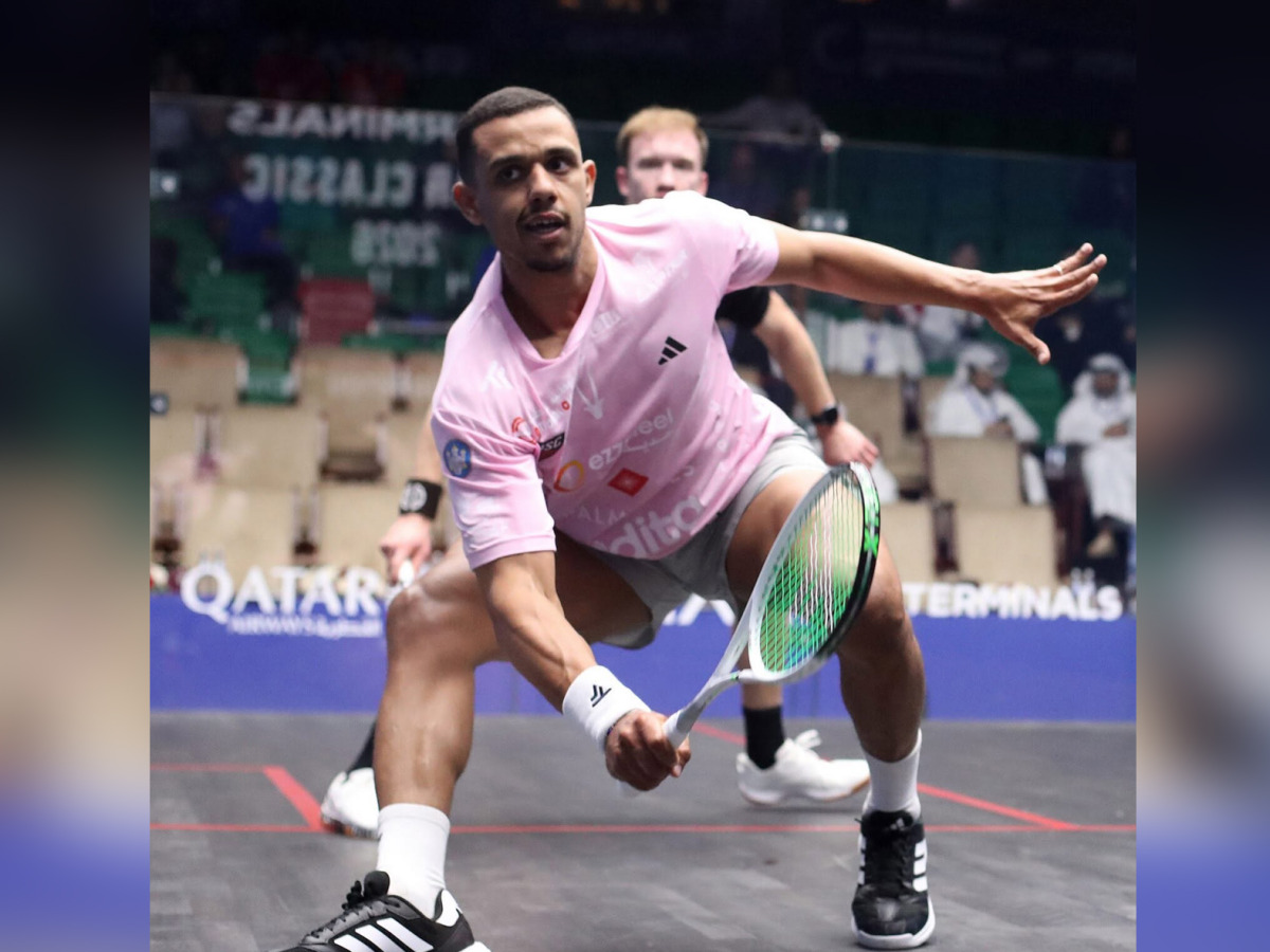 Egypt's Mostafa Asal in action against Switzerland’s Yannick Wilhelmi.